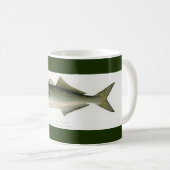 Der Bluefish-Fischer-Streifenbecher Kaffeetasse (VorderseiteRechts)