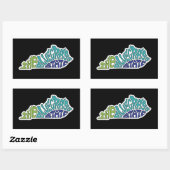 Der Bluegrass-Staat - Kentucky Rechteckiger Aufkleber (Blatt)