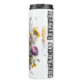 Der blühende Glücksblick des australischen Hirten Thermosbecher (Rückseite)