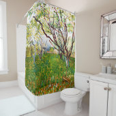 Der blühende Obstgarten (1888) von Vincent Van Gog Duschvorhang (Beispiel)