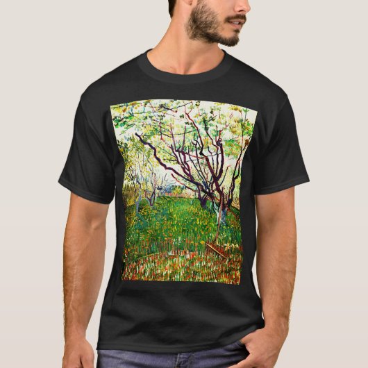 Der blühende Obstgarten (1888) von Vincent Van Gog T-Shirt (Vorderseite)