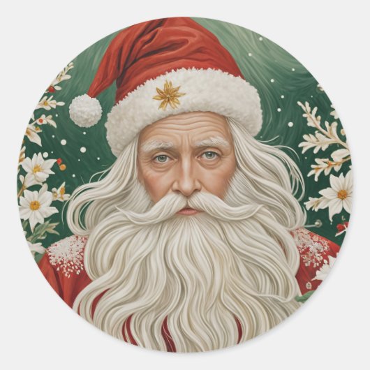 Der blühende Segen des Winters Runder Aufkleber (Vorderseite)