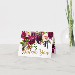 Der Blumen Boho Fall-Blumenstrauß danken Ihnen Dankeskarte