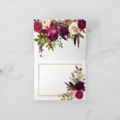 Der Blumen Boho Fall-Blumenstrauß danken Ihnen Dankeskarte (Innenseite)