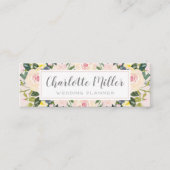 Der Blumen Frühling erröten Aquarell-Visitenkarte Mini Visitenkarte (Vorderseite)