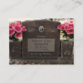 Der Blumen-Greifer Visitenkarte (Rückseite)