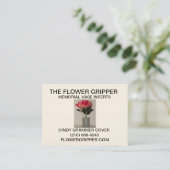 Der Blumen-Greifer Visitenkarte (Stehend Vorderseite)