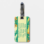 Der Blumen Hibiskus personifizieren und wenden Gepäckanhänger (Rückseite vertikal)