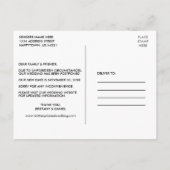 Der Blumendampf in Wasserfarben ändert das Datum Postkarte (Rückseite)