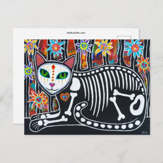 Der Blumengarten Postkarte (Vorne/Hinten)