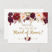 Der Blumenherbst wird meine Trauzeugin sein Einladung (Vorne/Hinten)