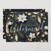 Der Blumenkranz wird mein Vorschlag für eine Braut Einladung (Vorne/Hinten)