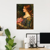 Der Blumenstrauß von John William Waterhouse Poster (Heimbüro)