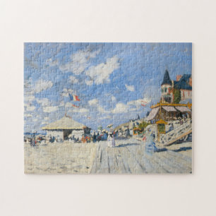 Der Boardwalk am Strand Trouville, Monet Puzzle