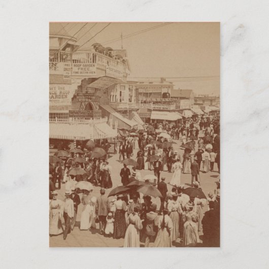 Der Boardwalk in der atlantischen Stadt Postkarte (Vorderseite)