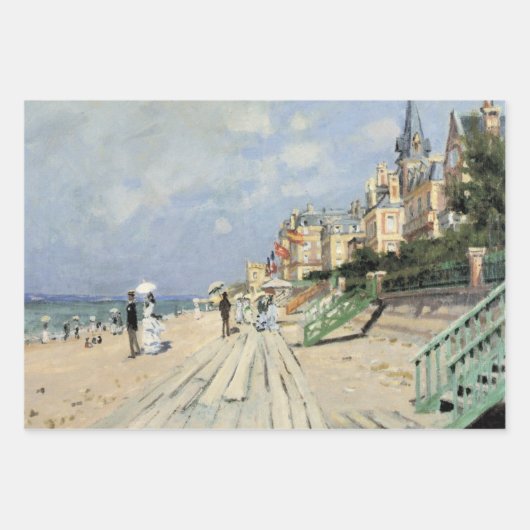 Der Boardwalk von Claude Monet in Trouville Geschenkpapier Set (Vorderseite)