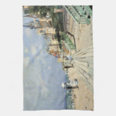 Der Boardwalk von Claude Monet in Trouville Geschirrtuch (Vertikal)