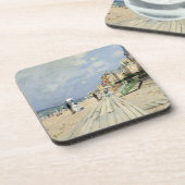 Der Boardwalk von Claude Monet in Trouville Getränkeuntersetzer (Linke Seite)