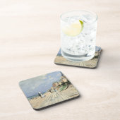 Der Boardwalk von Claude Monet in Trouville Getränkeuntersetzer (Rechte Seite)