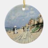 Der Boardwalk von Claude Monet in Trouville Keramik Ornament (Vorne)