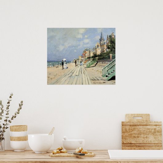 Der Boardwalk von Claude Monet in Trouville Poster (Küche)