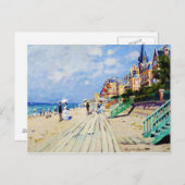Der Boardwalk von Trouville Claude Monet Postkarte (Vorne/Hinten)