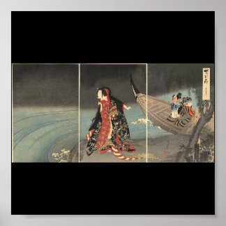 Der Boatman, um 1898. Japanische Malerei Poster