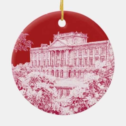 Der Boden von Pemberley (Rot) - Keramik Keramik Ornament (Hinten)
