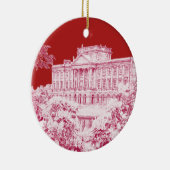 Der Boden von Pemberley (Rot) - Keramik Ornament (Rechts)