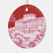 Der Boden von Pemberley (Rot) - Keramik Ornament (Links)