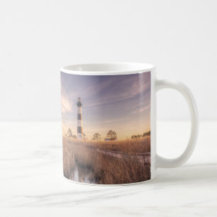 Der bodie-Insel-Leuchtturm am Sonnenuntergang Kaffeetasse