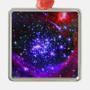 Der Bogen-Sternhaufen tief innerhalb der Nabe Ornament Aus Metall