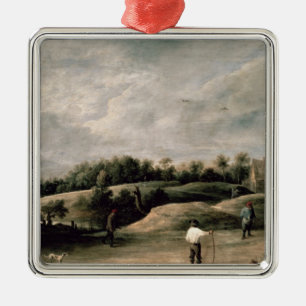 Der Bogenschießen-Wettbewerb Silbernes Ornament