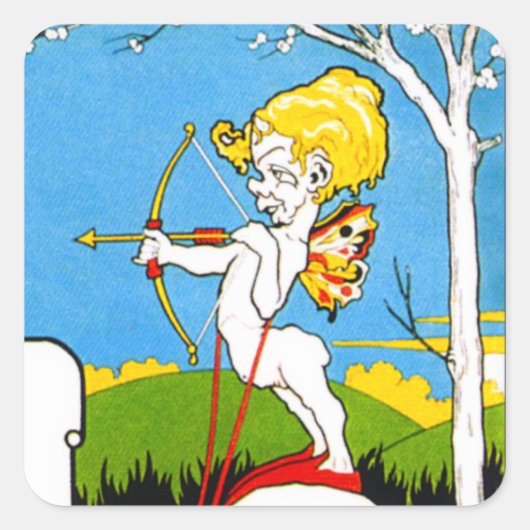 Der Bogenschütze Quadratischer Aufkleber (Vorderseite)