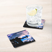 Der Bogenschütze Rechteckiger Pappuntersetzer (Vor Ort)