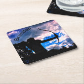 Der Bogenschütze Rechteckiger Pappuntersetzer (angewinkelt)