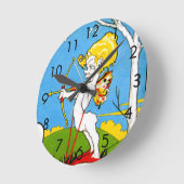 Der Bogenschütze Runde Wanduhr (Winkel)
