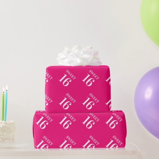 Der Bonbon des heißen rosa Neonmädchens 16. Geschenkpapier (Partygeschenke)