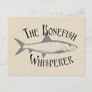 Der Bonefish Whisperer Funny Ocean Fishing Postkarte