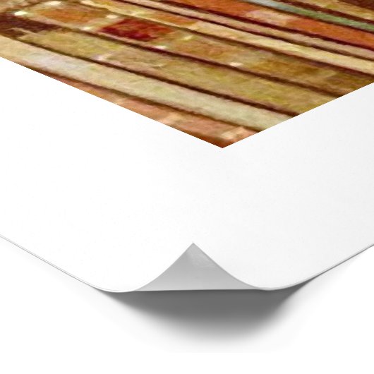 Der Bookworm von Carl Spitzweg Poster (Ecke)