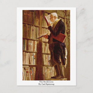 Der Bookworm von Carl Spitzweg Postkarte