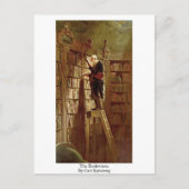 Der Bookworm von Carl Spitzweg Postkarte (Vorderseite)