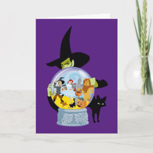 Der böse Hexen Kristallkugel Halloween Karte
