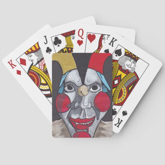 Der böse Jester spielt Karten Spielkarten (Rückseite)