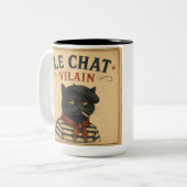 DER BÖSE KATER ZWEIFARBIGE TASSE (Vorderseite Links)
