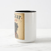 DER BÖSE KATER ZWEIFARBIGE TASSE (Mittel)