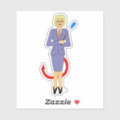 Der böse Lehrer Aufkleber (Blatt)