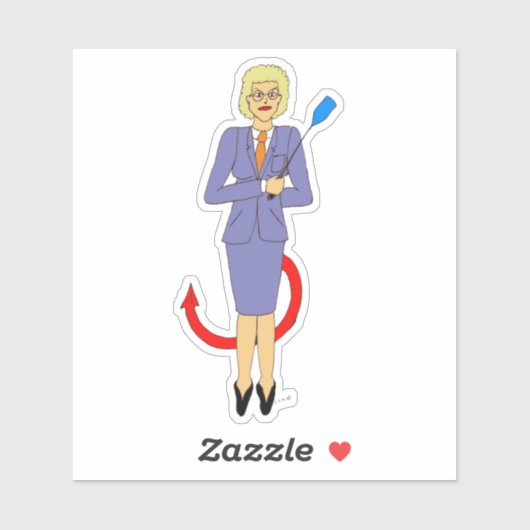 Der böse Lehrer Aufkleber (Blatt)