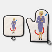 Der böse Lehrer Ofenhandschuh & Topflappen-Set (Vorderseite)