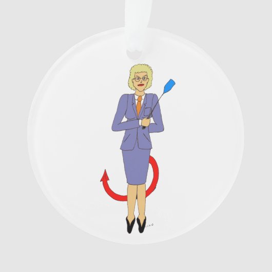 Der böse Lehrer Ornament (Vorderseite)